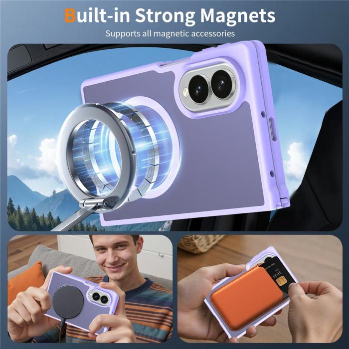 Bild 6,  Samsung Galaxy Z Fold 8 Skal MagSafe TPU Lila - Teknikhallen.se