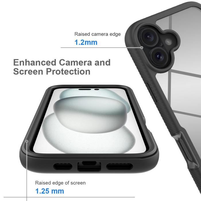 Bild 3,  iPhone 16 Plus Skal MagSafe 360 Hybrid Defense Svart - Teknikhallen.se