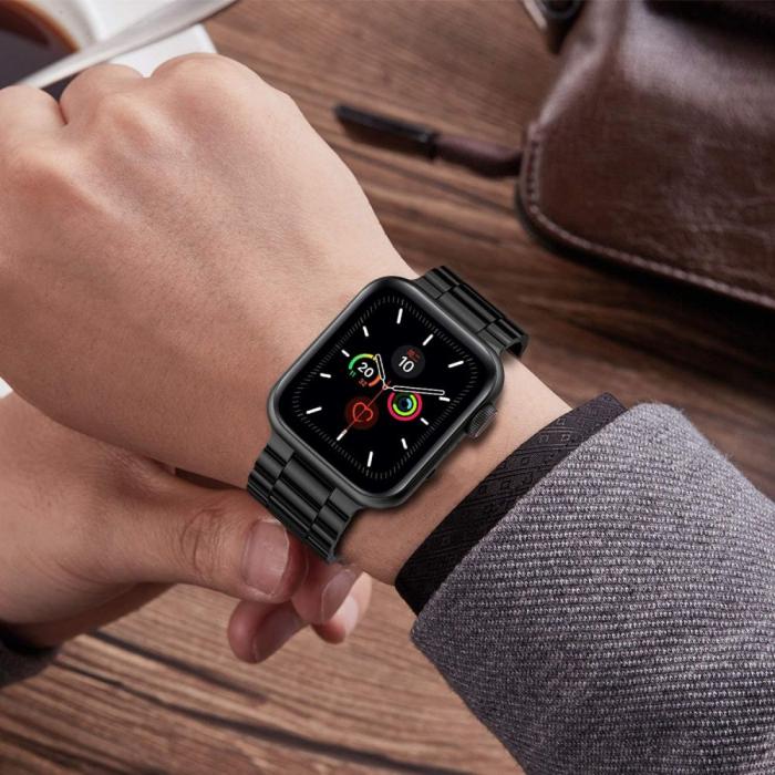 Bild 3, Tech-Protect Tech-Protect Apple Watch 42/44/45/46/49 mm Armband Stainless Svart - Teknikhallen.se