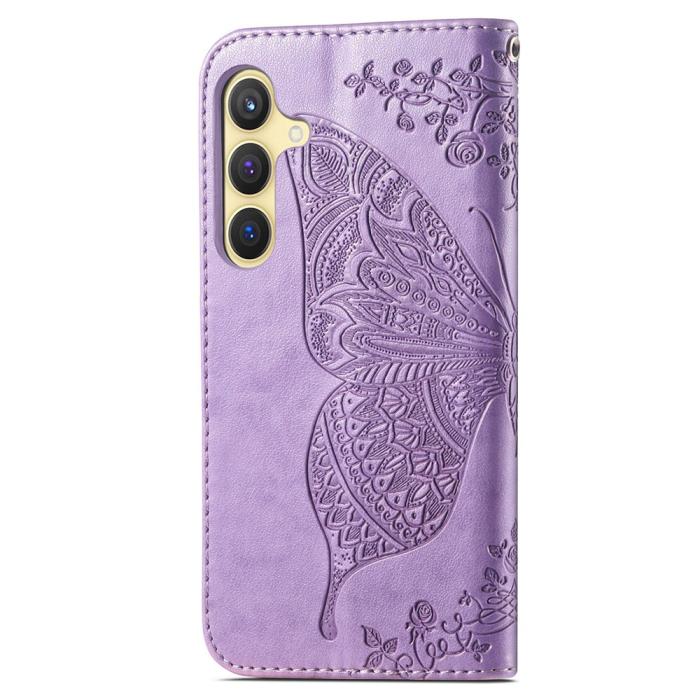 Bild 4,  Samsung Galaxy S24 Plus Fodral Big Butterfly Ljus Lila - Teknikhallen.se