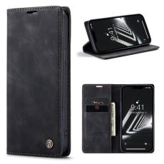 CASEME CASEME iPhone 15 Plus Fodral Flip Retro L&auml;der Svart - Teknikhallen.se