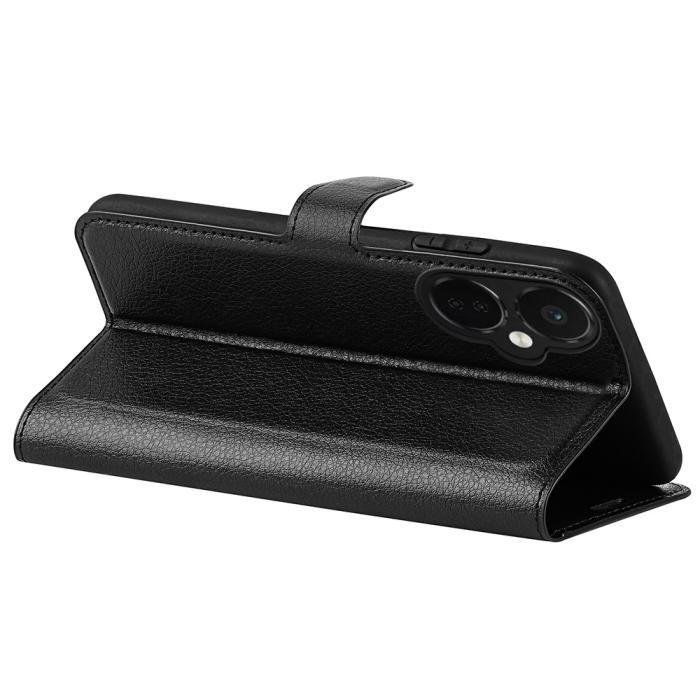 Bild 4,  OnePlus Nord CE 3 Lite 5G Fodral Litchi Läder Svart - Teknikhallen.se