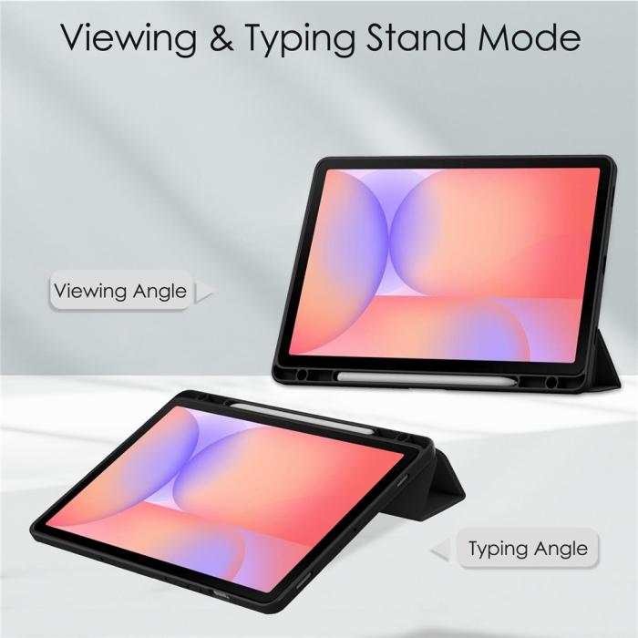 Bild 2,  Samsung Galaxy Tab S10 Lite Fodral Tri-Fold Hybrid Svart - Teknikhallen.se