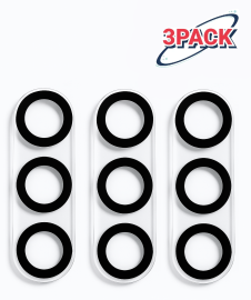  3-Pack Samsung Galaxy S24 Linsskydd I Härdat Glas Black Rings - Teknikhallen.se