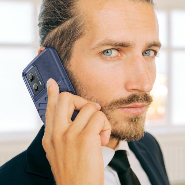Bild 6,  Motorola Moto G13 / G23 / G53 5G Skal Twill Textur Blå - Teknikhallen.se