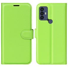  TCL 305 (2022) Fodral Litchi L&auml;der Gr&ouml;n - Teknikhallen.se