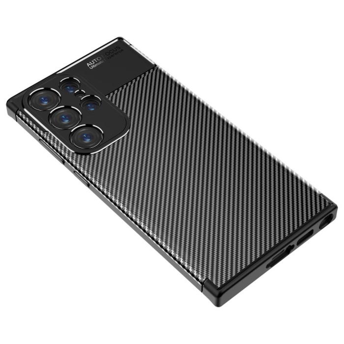 Bild 4,  Samsung Galaxy S23 Ultra Skal Kolfiber Textur Svart - Teknikhallen.se
