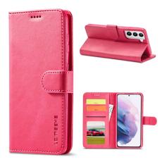 LC.IMEEKE Samsung Galaxy S21 Plus - LC.IMEEKE L&auml;der Fodral - Rosa/R&ouml;d - Teknikhallen.se
