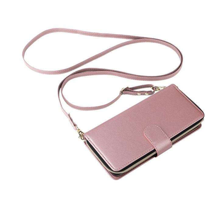Bild 4,  Samsung Galaxy A27 5G Fodral Läder Multifunktionellt Roséguld - Teknikhallen.se