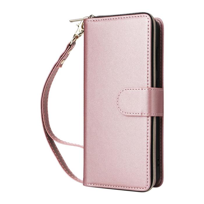 Bild 5,  Samsung Galaxy A27 5G Fodral Läder Multifunktionellt Roséguld - Teknikhallen.se