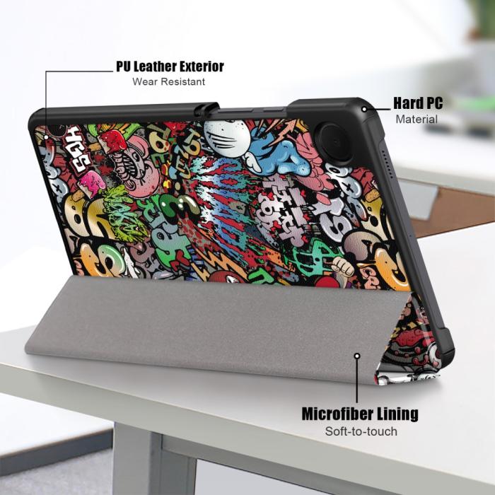 Bild 5,  Samsung Galaxy Tab A9 Fodral Tri-Fold Graffiti - Teknikhallen.se