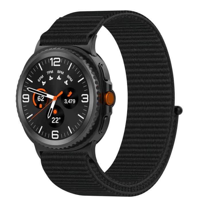 Bild 3,  Galaxy Watch 8 46/44/40 mm Armband Nylon Loop Svart - Teknikhallen.se