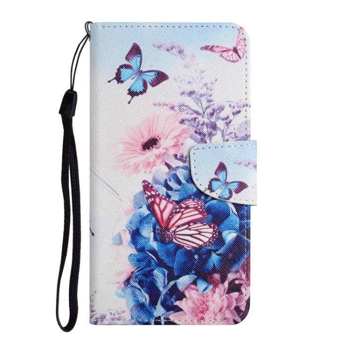 Bild 2,  Xiaomi Redmi 10C Fodral Med Tryck Lila Fjäril - Teknikhallen.se