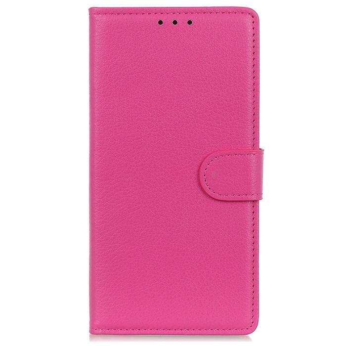 Bild 6,  Samsung Galaxy S23 Plus Fodral Litchi Läder Rosa - Teknikhallen.se