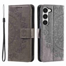  Samsung Galaxy S23 Plus Fodral Mandala L&auml;der Gr&aring; - Teknikhallen.se