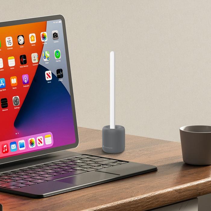 Bild 5, AHASTYLE AHASTYLE Apple Pencil 1/2/Pro Vertikal Silikon Ställ Grå - Teknikhallen.se