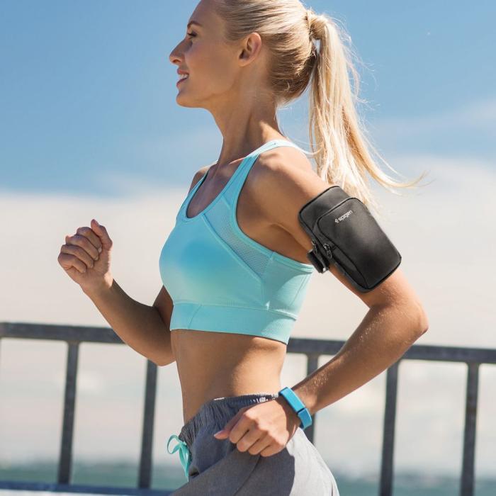 Bild 5, Spigen Spigen Dynamic Shield Aktivitetsarmband Svart - Teknikhallen.se