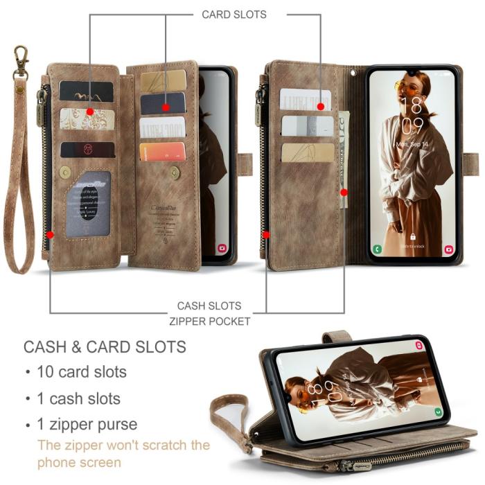 Bild 5, CASEME CASEME Samsung Galaxy A16 Fodral Multifunktionell Brun - Teknikhallen.se