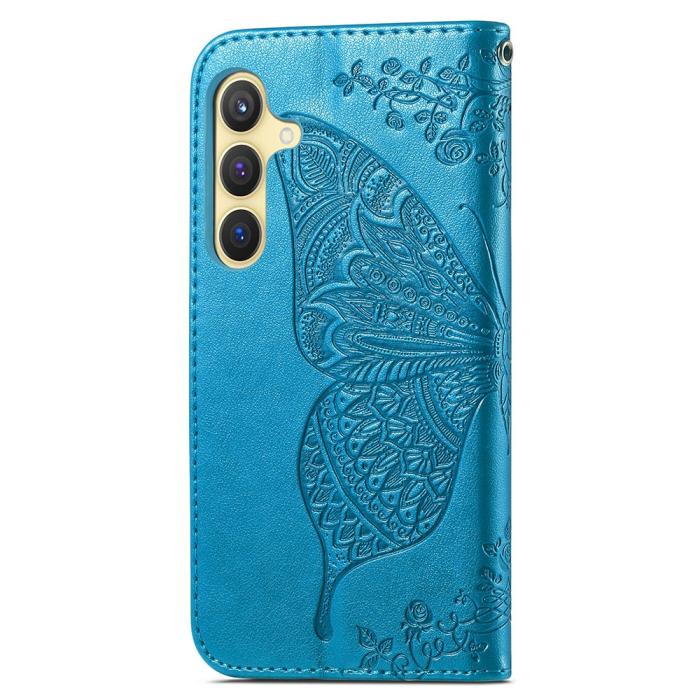 Bild 4,  Samsung Galaxy S24 Plus Fodral Big Butterfly Blå - Teknikhallen.se