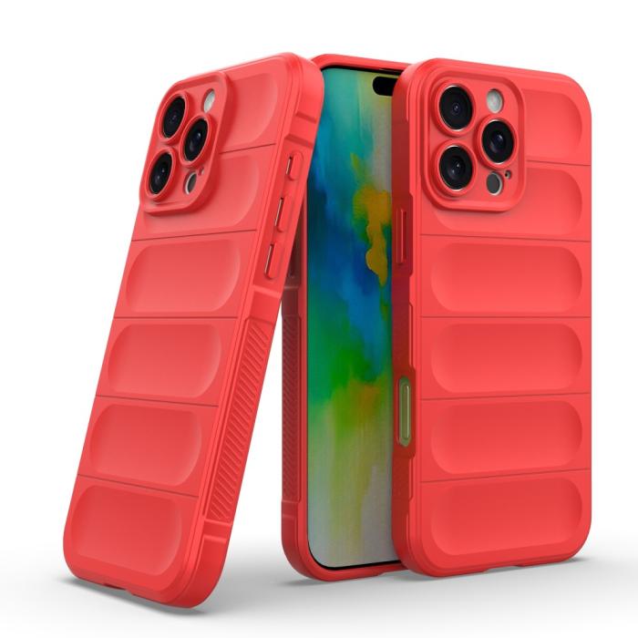 Bild 2,  iPhone 16 Pro Max Skal Magic Shield Röd - Teknikhallen.se
