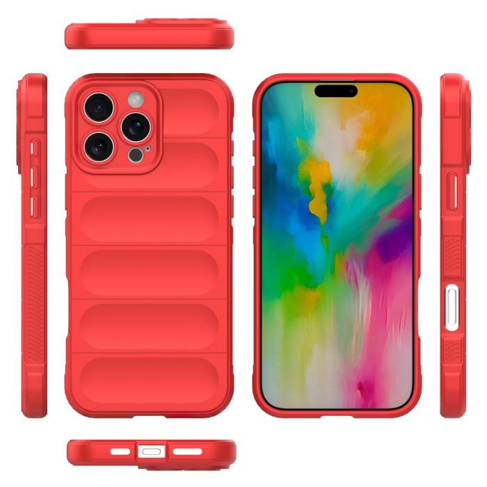Bild 6,  iPhone 16 Pro Max Skal Magic Shield Röd - Teknikhallen.se