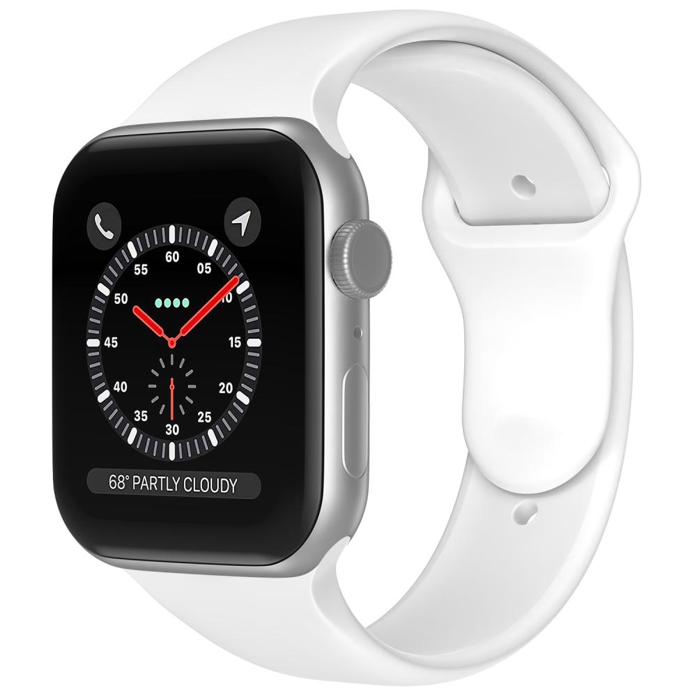 ColorPop Apple Watch 42/44/45/49 mm Silikon Armband (M/L) Vit - Teknikhallen.se