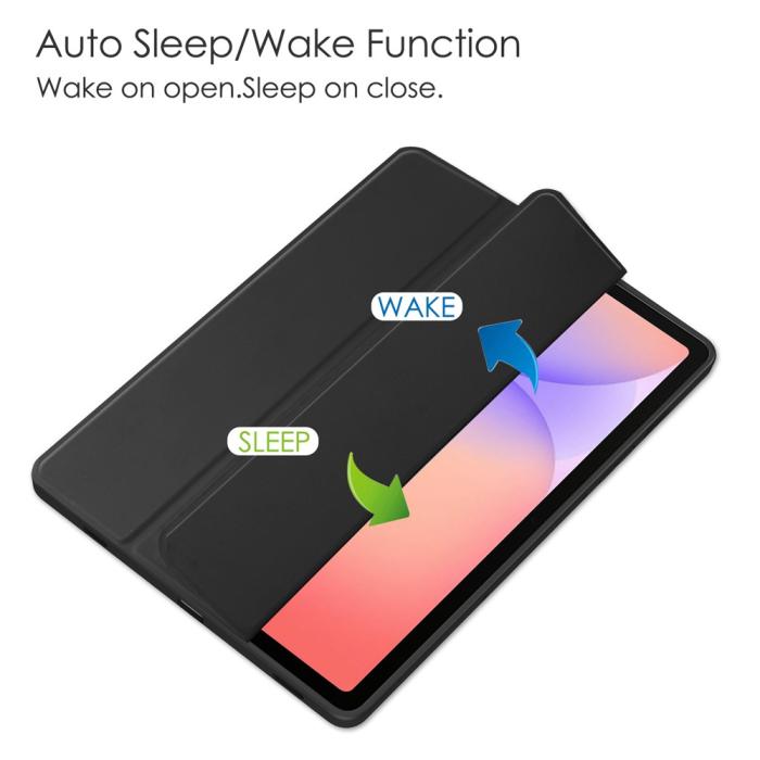 Bild 4,  Samsung Galaxy Tab S10 Lite Fodral Tri-Fold Hybrid Svart - Teknikhallen.se