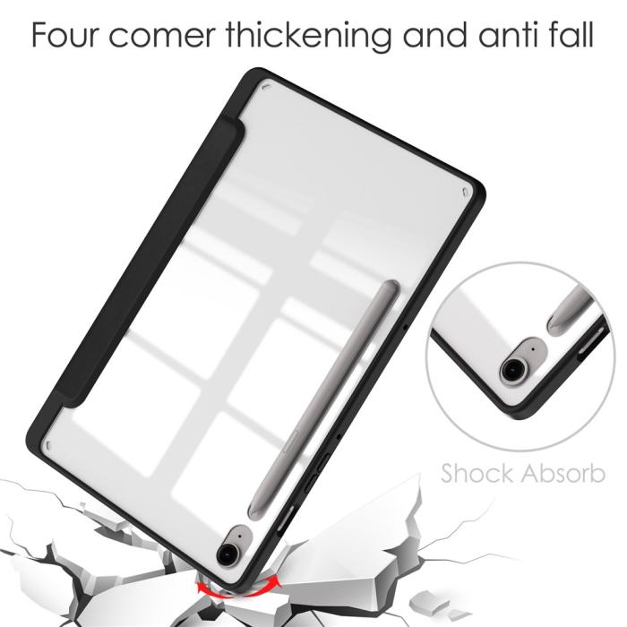 Bild 5,  Samsung Galaxy Tab S10 Lite Fodral Tri-Fold Hybrid Svart - Teknikhallen.se