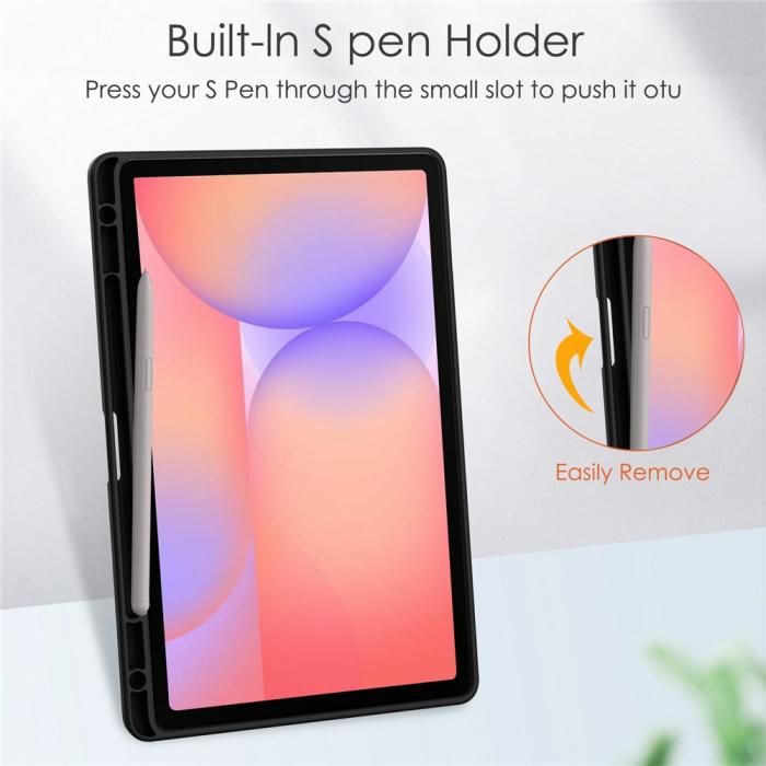 Bild 6,  Samsung Galaxy Tab S10 Lite Fodral Tri-Fold Hybrid Svart - Teknikhallen.se