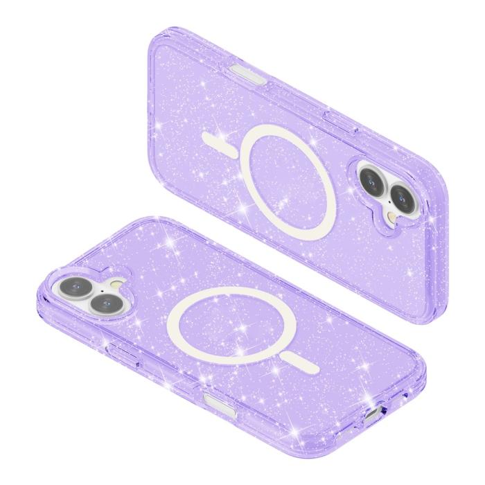 Bild 6,  iPhone 17 Skal MagSafe Hybrid Glitter Lila - Teknikhallen.se