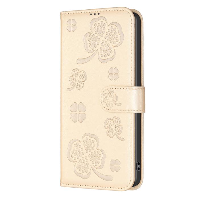Bild 2,  iPhone 17 Pro Max Fodral Med Blommigt Tryck Guld - Teknikhallen.se