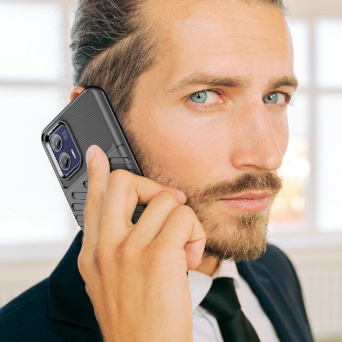Bild 6,  Motorola Moto G73 5G Skal Twill Textur Svart - Teknikhallen.se