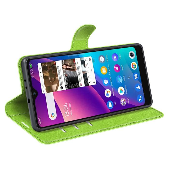 Bild 5,  TCL 305 (2022) Fodral Litchi Läder Grön - Teknikhallen.se