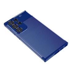  Samsung Galaxy S23 Ultra Skal Kolfiber Textur Bl&aring; - Teknikhallen.se