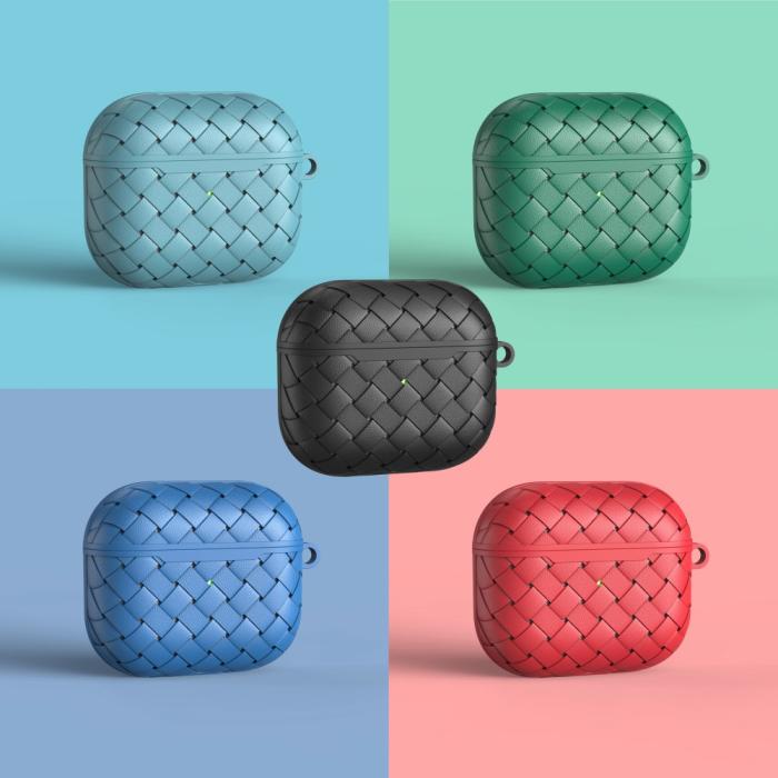 Bild 5,  AirPods 3 Skal TPU Vävd Textur Blå - Teknikhallen.se