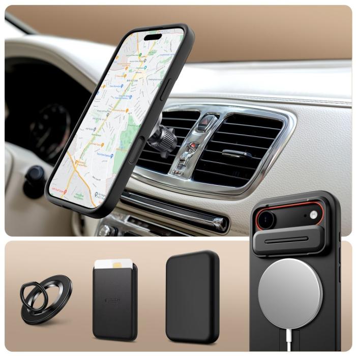 Bild 3, Tech-Protect Tech-Protect iPhone Air Skal MagSafe Kevlar Aura Svart - Teknikhallen.se