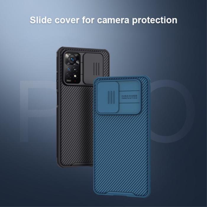 Bild 2, NILLKIN NILLKIN Xiaomi Redmi Note 11 Pro 5G Skal CamShield Pro Blå - Teknikhallen.se