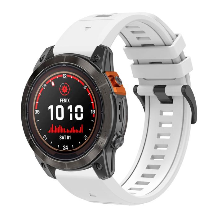 Bild 4,  Garmin Fenix 26 mm Armband Quick Release Silikon Vit - Teknikhallen.se