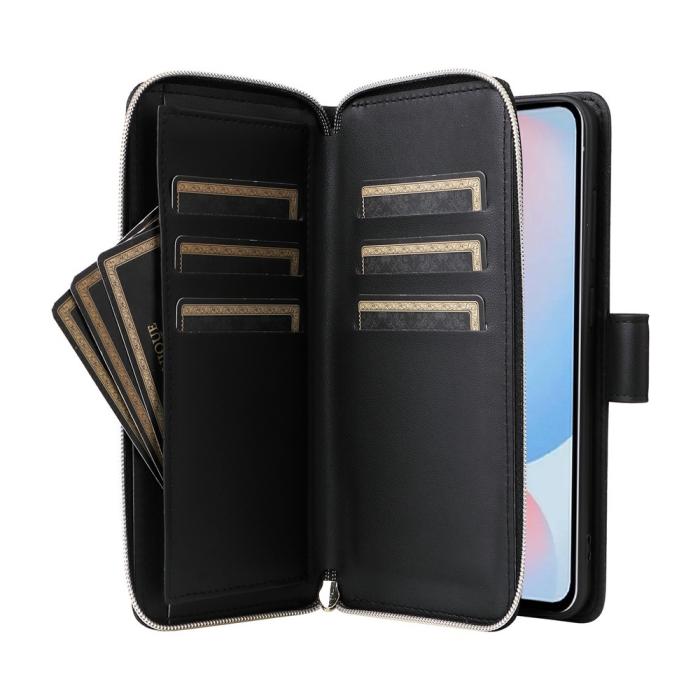 Bild 2,  Samsung Galaxy A27 5G Fodral Läder Multifunktionellt Svart - Teknikhallen.se