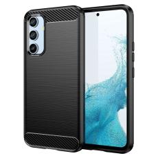  Samsung Galaxy A54 5G Skal Borstad St&aring;l Textur Svart - Teknikhallen.se