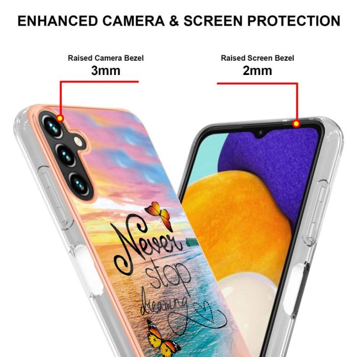 Bild 4,  Samsung Galaxy A54 5G Skal Marmor TPU Never Stop Dreaming - Teknikhallen.se