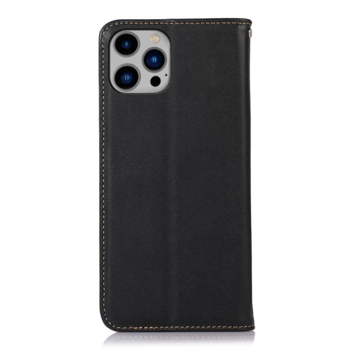 Bild 3, KHAZNEH KHAZNEH iPhone 14 Plus Fodral Nappa Äkta Läder RFID Svart - Teknikhallen.se