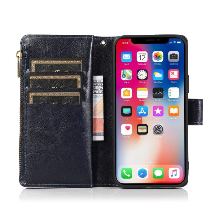 Bild 4,  iPhone 14 Plus 9-Korts Plånboksfodral Blå - Teknikhallen.se