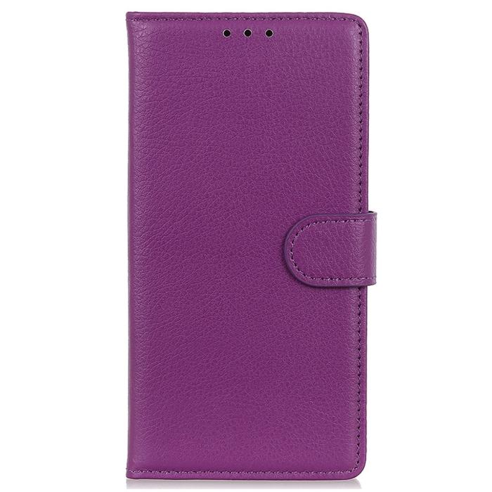 Bild 6,  Samsung Galaxy S23 Plus Fodral Litchi Läder Lila - Teknikhallen.se