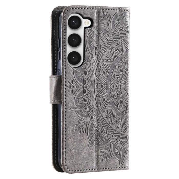 Bild 6,  Samsung Galaxy S23 Plus Fodral Mandala Läder Grå - Teknikhallen.se