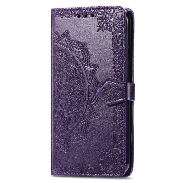 Bild 5,  Samsung Galaxy S24 Fodral Mandala Tryck Lila - Teknikhallen.se