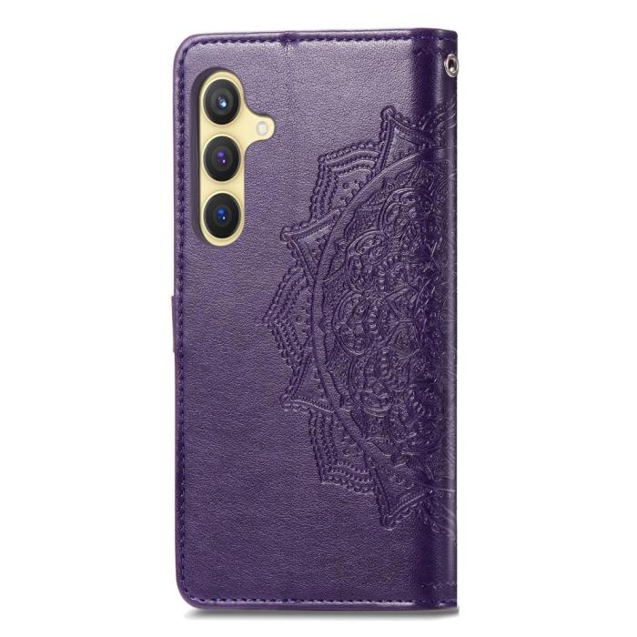 Bild 6,  Samsung Galaxy S24 Fodral Mandala Tryck Lila - Teknikhallen.se
