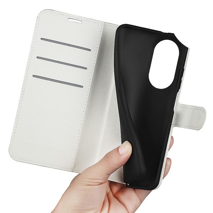 Bild 4,  Motorola Edge 30 Pro Fodral Litchi Textur Vit - Teknikhallen.se
