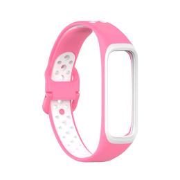  Samsung Galaxy Fit 2 SM-R220 Armband Ihåligt Silikon Rosa/Vit - Teknikhallen.se