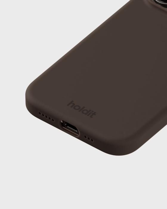 Bild 3, holdit holdit iPhone 15 Pro Mobilskal Silikon Chocolate - Teknikhallen.se